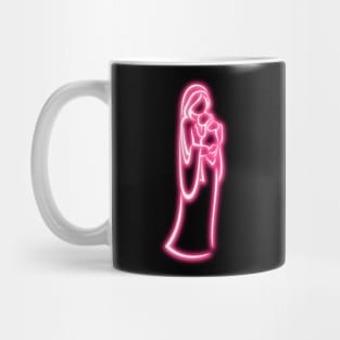 Pink Neon Virgin Mary Mug